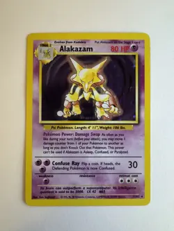 Alakazam 1/102 Holofoil, Near Mint, Base Set, Pokemon - Image 1