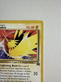 Zapdos Pokemon WOTC Black Star #23 1999 MP - Image 4