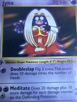 Jynx 1st Edition Base Set 31/102 WOTC Vintage Pokemon LP - Image 2