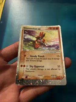Pokemon TCG Hitmonchan EX Ruby and Sapphire Holo Ultra Rare Card 98/109 - Image 2