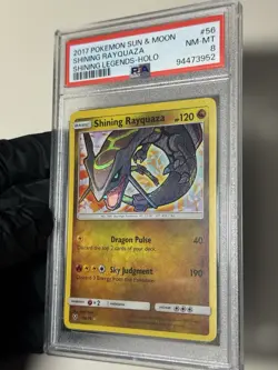 PSA 8 SHINING RAYQUAZA 53/73 HOLO SHINING LEGENDS 2017 POKEMON SUN & MOON - Image 3