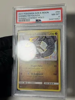 PSA 8 SHINING RAYQUAZA 53/73 HOLO SHINING LEGENDS 2017 POKEMON SUN & MOON - Image 4