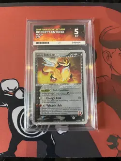 2004 Pokemon EX Team Rocket Returns Rocket's Entei EX Holo Foil 97/109 - Image 1