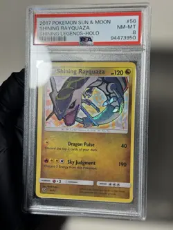 PSA 8 SHINING RAYQUAZA 53/73 HOLO SHINING LEGENDS 2017 POKEMON SUN & MOON - Image 2