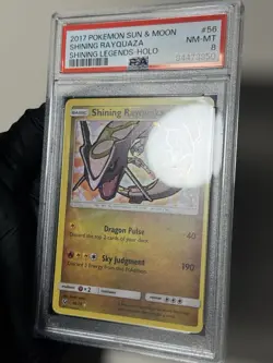 PSA 8 SHINING RAYQUAZA 53/73 HOLO SHINING LEGENDS 2017 POKEMON SUN & MOON - Image 3