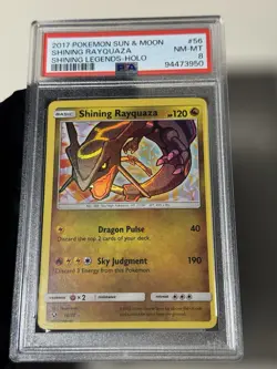 PSA 8 SHINING RAYQUAZA 53/73 HOLO SHINING LEGENDS 2017 POKEMON SUN & MOON - Image 4