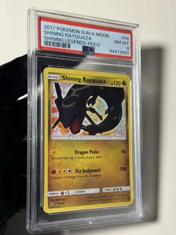 PSA 8 SHINING RAYQUAZA 53/73 HOLO SHINING LEGENDS 2017 POKEMON SUN & MOON - Image 5