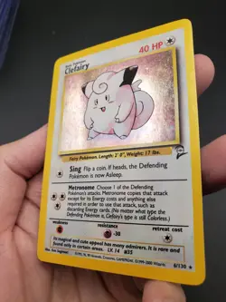 2000 POKEMON BASE SET 2 CLEFAIRY HOLO CARD 6/130 - Image 3