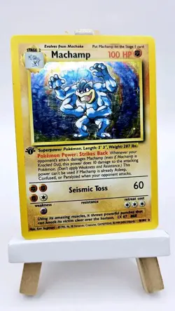 Machamp 8/102 1st Edition Base Set WOTC Pokemon LP 1999-2000 - Image 1