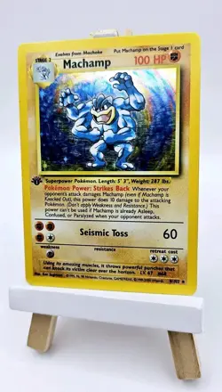 Machamp 8/102 1st Edition Base Set WOTC Pokemon LP 1999-2000 - Image 2