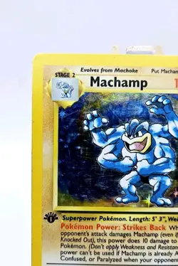 Machamp 8/102 1st Edition Base Set WOTC Pokemon LP 1999-2000 - Image 3