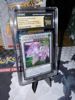 Yugioh Stardust Dragon Quarter Century Secret Rare Black Label Grade 10 Not Psa - Image 2