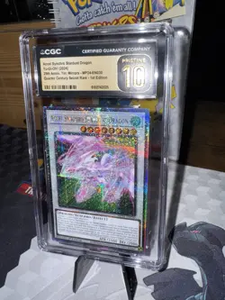 Yugioh Stardust Dragon Quarter Century Secret Rare Black Label Grade 10 Not Psa - Image 3