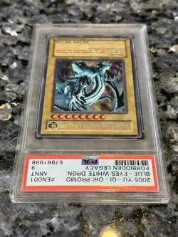 Yugioh Card Blue-Eyes White Dragon PSA 9 Forbidden Leg. Promo FL1-EN001 2005 (1) - Image 5
