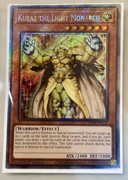 Kuraz the Light Monarch 1st Edition Platinum Secret Rare RA04-EN133 Yu-Gi-Oh! - Image 1