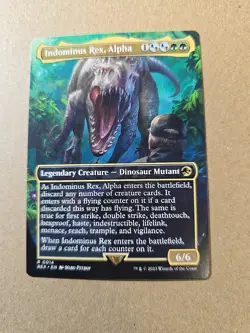 MTG - Indominus Rex, Alpha ( Borderless) - Card #14 - Jurassic World Collection - Image 1