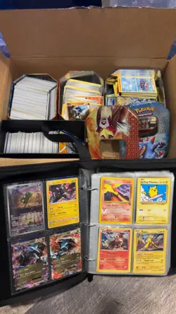 Pokemon card collection lot HUNDREDS of cards Vintage/Modern + Binder and Tins - Image 1