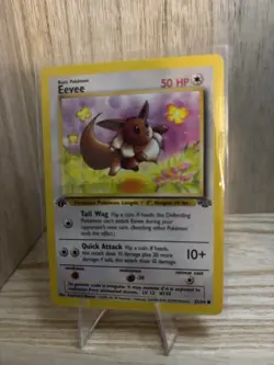 Pokemon Eevee 51/64 Jungle 1st Edition Regular Common 50 HP Card English 1999 - Image 1