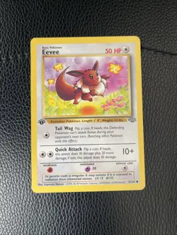 POKEMON CARD EEVEE 51/64 1ST EDITION JUNGLE TCG VINTAGE - Image 1