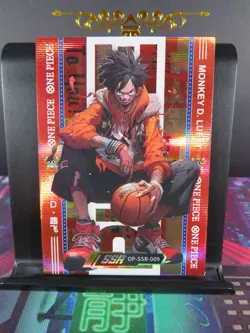 Monkey D Luffy SSR Rare Card Premium One Piece Anime Manga Collectible CCG OP - Image 1