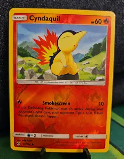 Cyndaquil Reverse Holo 39/214 Pokemon Card Sun and Moon LP - Image 1