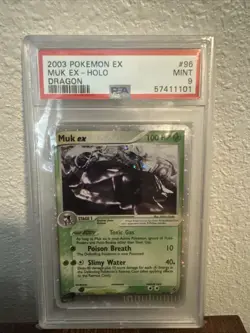 2003 Pokemon EX Dragon #96 Muk EX-Holo Card PSA 9 - Image 1