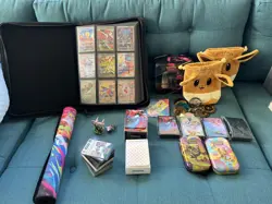 BIG Pokemon Collection, Japanese Binder 170+ Hits, Tins, Coins, Code Cards, MORE - Image 1