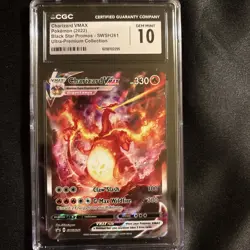 CGC 10 GEM MINT Charizard VMAX 2022 Black Star Promos SWSH261 UPC Pokemon Card - Image 1
