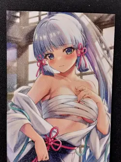 kamisato ayaka Goddess Story Doujin Frosted Waifu Trading Card Genshin Impact - Image 1
