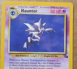 Haunter 21/62 Rare Non-Holo Fossil Set Pokemon Card LP - Image 2