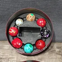 BAKUGAN BRAWLERS Rare Red Gold Metal Ball 8 Balls and Deck Cards Storage 2008 - Image 2