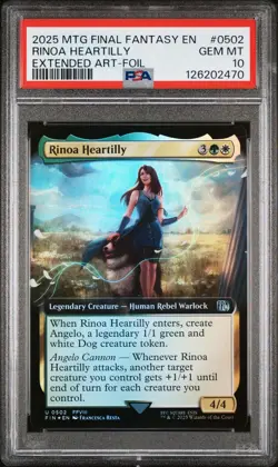 PSA 10 Rinoa Heartilly 502, Final Fantasy, Extended Art FOIL, FIN MTG TCG - Image 1