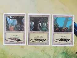 MTG Christopher Rush Artist Proof Revised Forest set of 3 SIGNED AUTO - Image 1