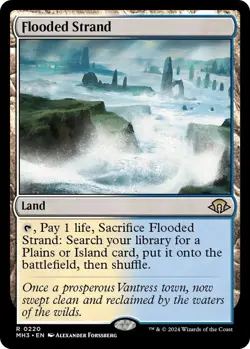 MTG Magic the Gathering Flooded Strand, Near Mint English MH3 #220 - Image 1