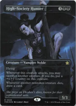 High-Society Hunter (Borderless) - FOIL - R Foundations 320 - MTG - Image 1