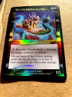 Razorfin Hunter Apocalypse Foil Promo also excellent condition The foil's beaut - Image 1