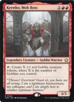 Krenko, Mob Boss R Foundations 204 NM - Image 1