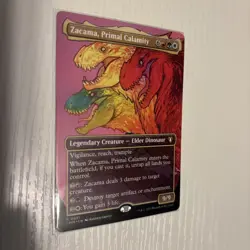 Mtg Zacama, Primal Calamity BORDERLESS - Commander Masters + Bonus Foils - Image 1