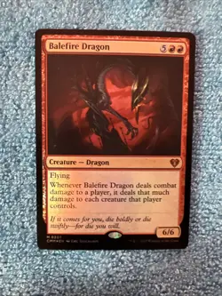 MTG Magic the Gathering Balefire Dragon 207 Commander Masters NM FOIL - Image 1