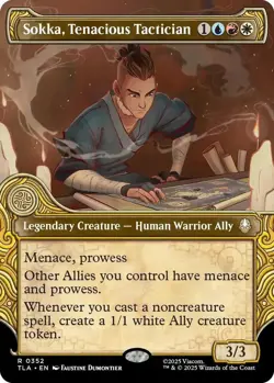 *foil showcase SOKKA TENACIOUS TACTICIAN 352 Avatar The Last Airbender MTG Magic - Image 1