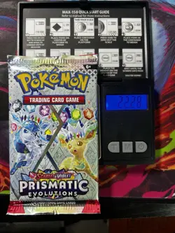 GOD PACKU 🔥22.28g🔥VERY HEAVY Prismatic Evolutions Pokemon Sealed Booster Pack - Image 1
