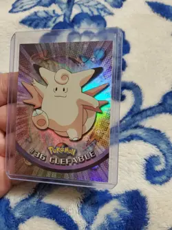 LP/NM RAINBOW Holo Foil #36 CLEFABLE Black Logo Pokemon Topps TV Animation - Image 2