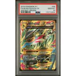 2015 POKEMON XY ANCIENT ORIGINS #98 FA/M RAYQUAZA EX ANCIENT ORIGINS PSA 10 - Image 1
