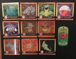 10 X Action Flipz Pokemon Sticker Lenticular Artbox 1999 Dunkin Flareon Marowak - Image 1