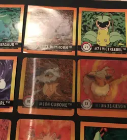 10 X Action Flipz Pokemon Sticker Lenticular Artbox 1999 Dunkin Flareon Marowak - Image 3