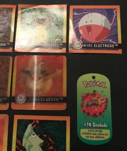 10 X Action Flipz Pokemon Sticker Lenticular Artbox 1999 Dunkin Flareon Marowak - Image 4