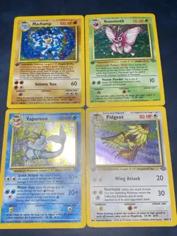 Vintage Pokemon Holo Lot - Machamp, Vaporeon, Pidgeot, Venomoth (WotC - Image 2