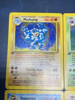 Vintage Pokemon Holo Lot - Machamp, Vaporeon, Pidgeot, Venomoth (WotC - Image 3