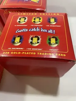 FACTORY SEALED Pokemon 23K Gold Plated LIMITED EDITION. Complete Set! Mint All 6 - Image 5