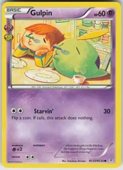 Pokemon Gulpin RC12/RC32 Generations: Radiant Collection Common NM - Image 1